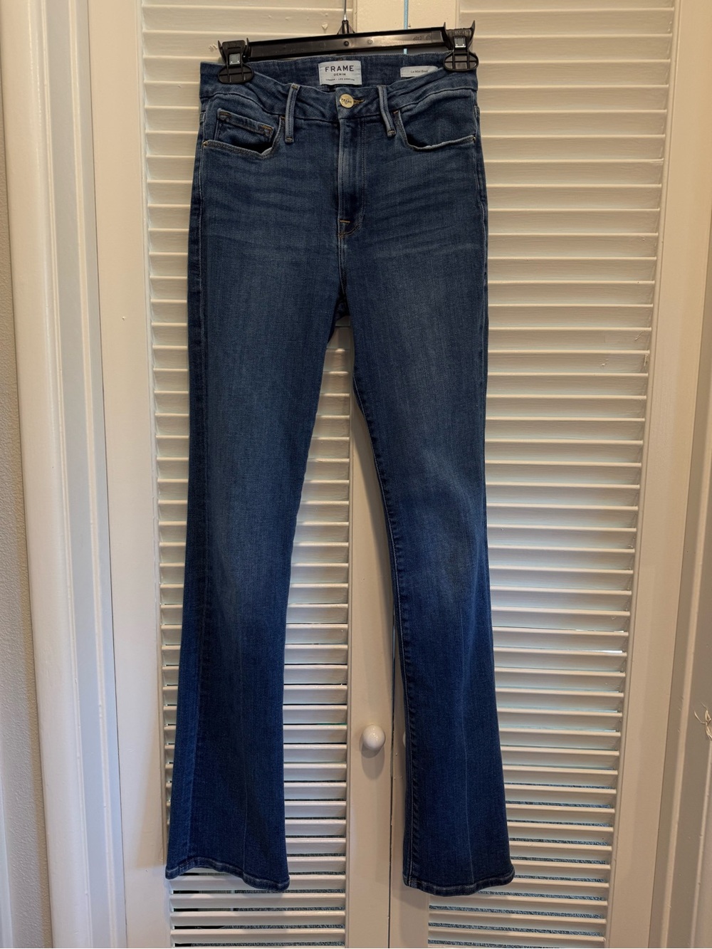 Frame Denim Mid-Rise Dark Blue mini boot Jeans - Women's size 27
